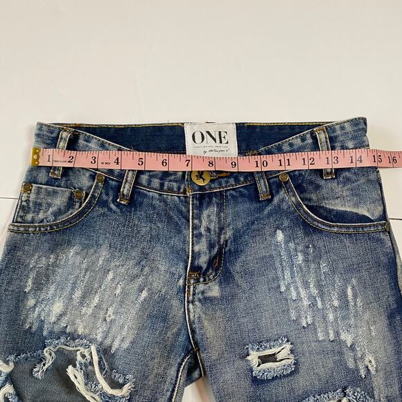 One Teaspoon Women's Trashed Freebirds Distressed Skinny Jeans Size 24 - Picture 10 of 16